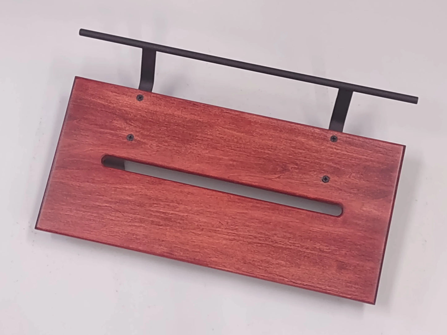 12" Slanted Poplar Transparent Red