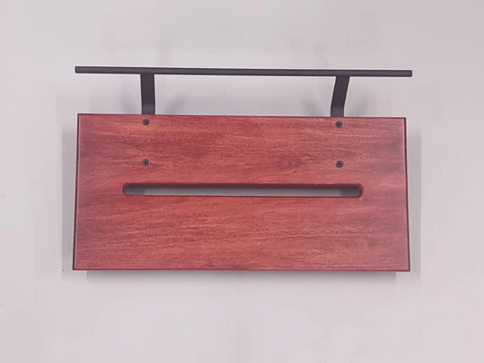 12" Slanted Poplar Transparent Red