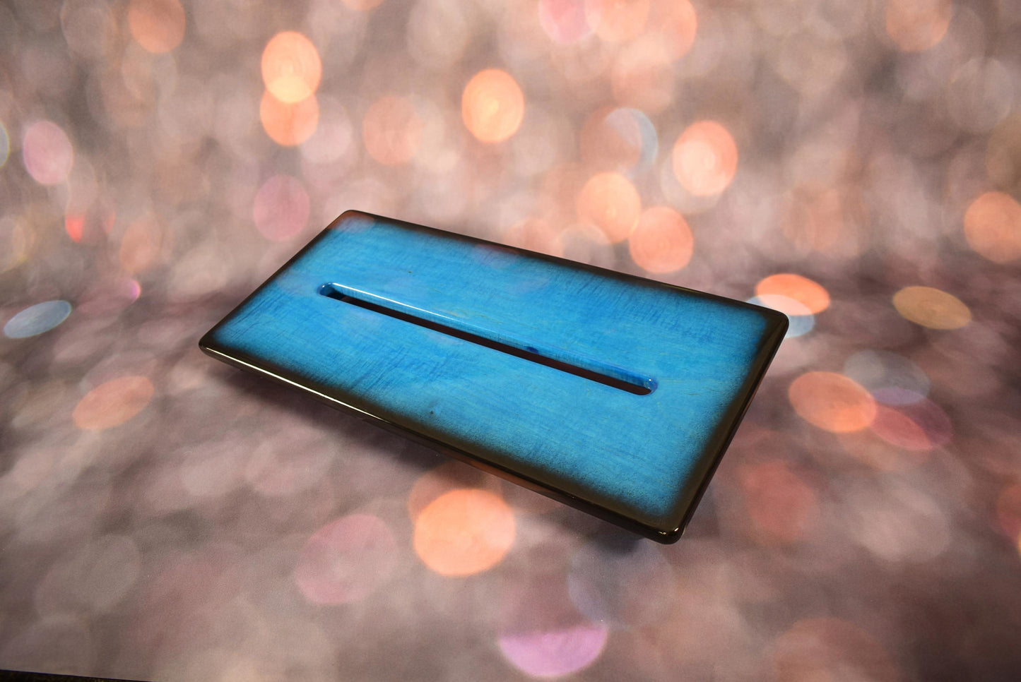 Wide Slanted Pacific Blue Burst