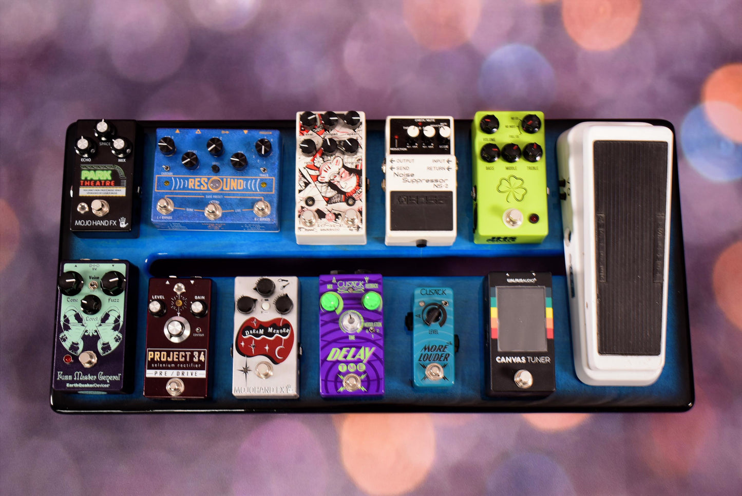 Wide Slanted Pacific Blue Burst