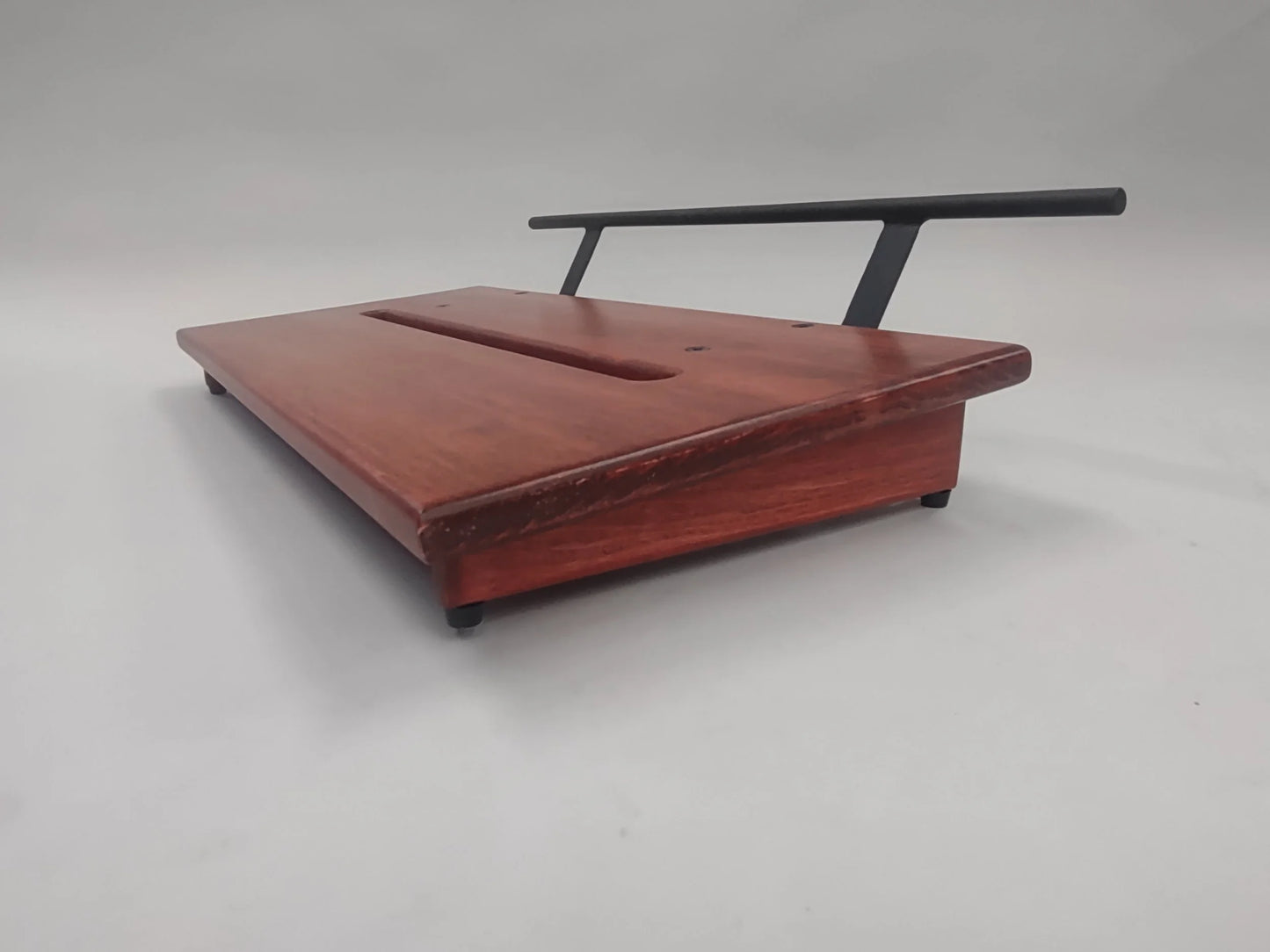 12" Slanted Poplar Transparent Red