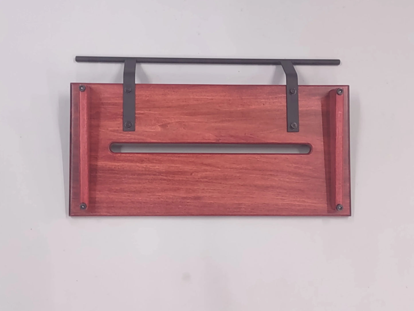 12" Slanted Poplar Transparent Red